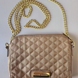 Steve Madden Bronze and gold  purse with chain
